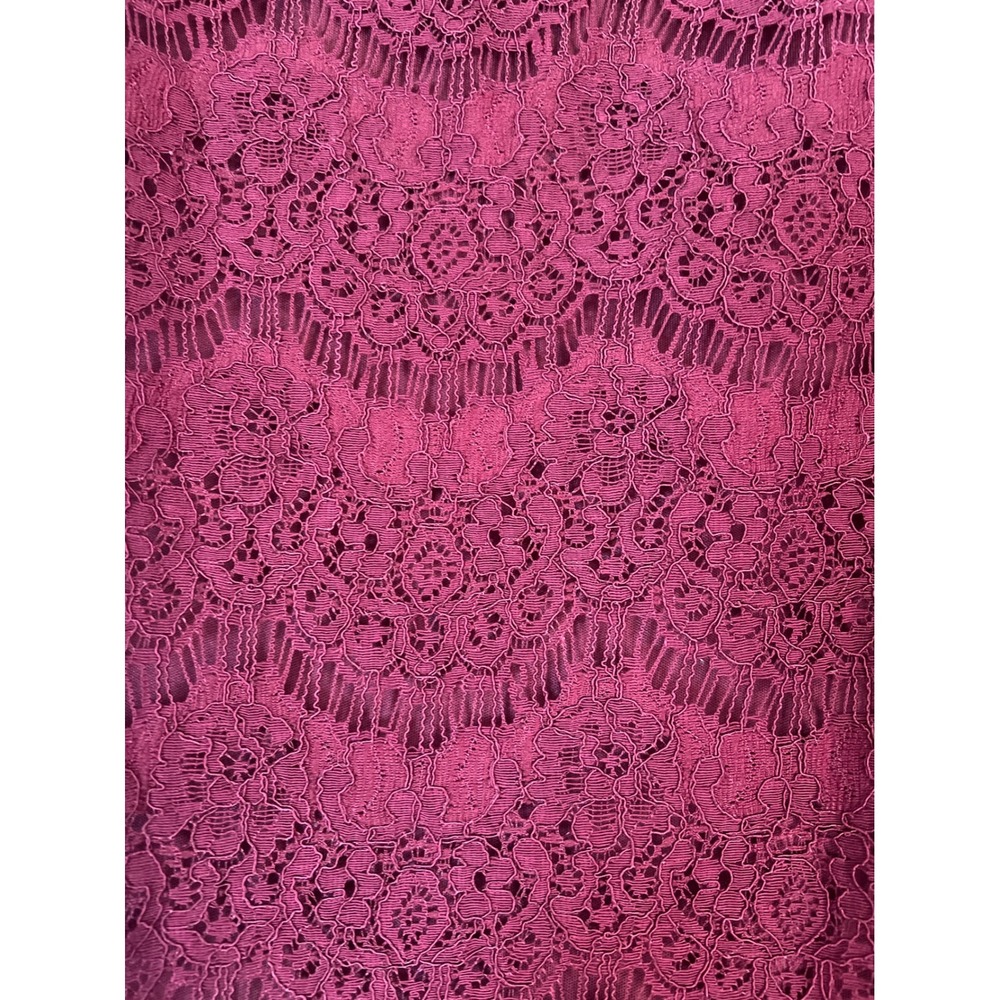 Lulus Lace Dress‎ Women XL Burgundy New NWT Short Sleeve Floral Shift Mini - Picture 3 of 9
